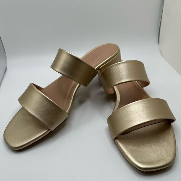 CUSHIONAIRE Women's Nolita two band low block heel slide sandal +Memory Foam 7.5 - Picture 7 of 7